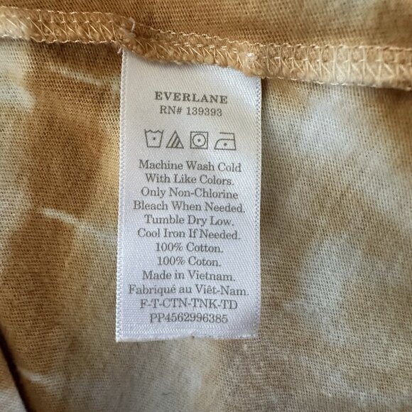 Everlane Women’s Small Sleeveless Tank Top Tie-Dye Cutaway 100% Cotton Boho Y2K - Picture 10 of 10
